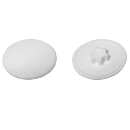 50 Stück Abdeckkappen T40 mm, Kopf-ø 18 mm weiß
