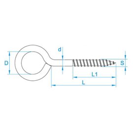 50 Stk. Ringschrauben Edelstahl A2 20 x 10 mm
