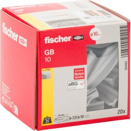 20 Stück fischer® Gasbetondübel GB 10