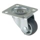 Lenkrolle 25 mm, 40x40 mm Platte Gummirad F26.026