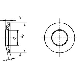 1000 Stk. Spannscheiben DIN 6796 verzinkt 4 x 9 x 1,0