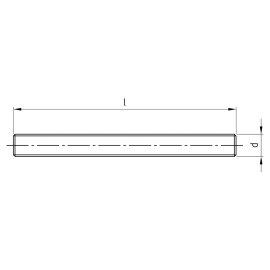 Gewindebolzen DIN 976-1 A4-70 12 x 400