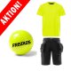 Funktions-T-Shirt 7555 Gelb + Handwerker-Shorts 2831 + Fußball Fristads