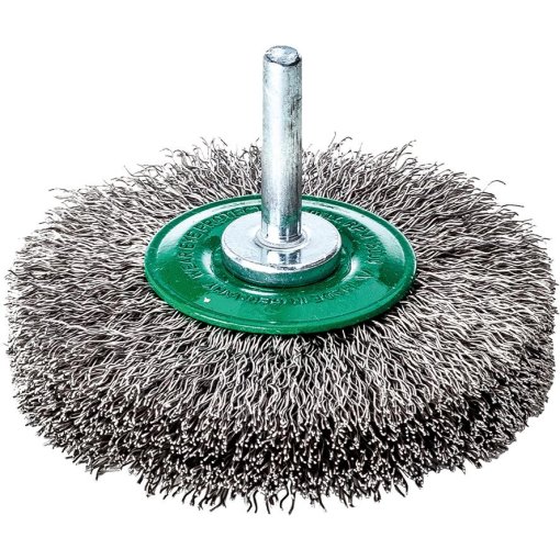 Rundb&uuml;rste Edelstahldraht 0,30 mm - 50 x 11 mm  Schaft 6 mm
