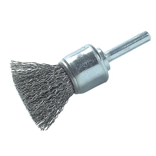 Pinselb&uuml;rste &Oslash; 25 mm Stahldraht 0,30 mm, Schaft 6 mm